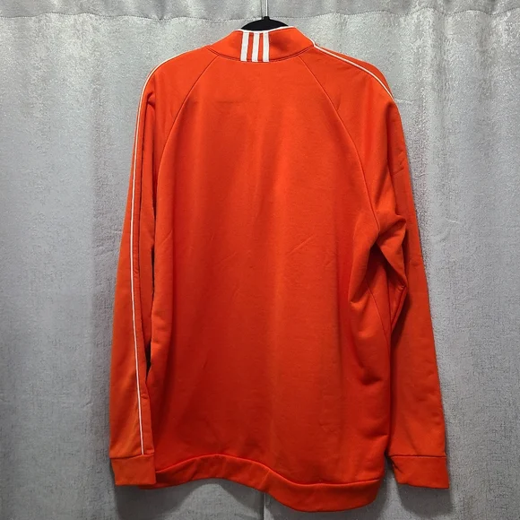 Adidas Orange Quarter-Zip Pullover - Picture 9 of 11